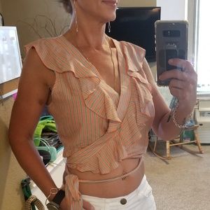 Flirty wrap crop top